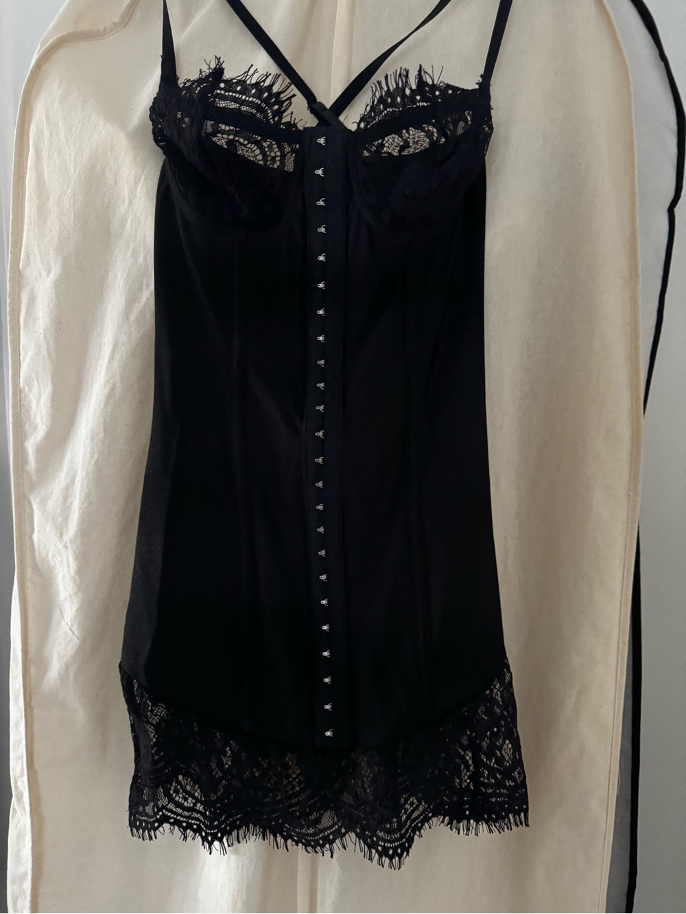 Black Lace Trim Slip Dress - Women Intimates & Sleepwear-brand new without tags